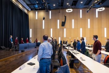 Das Messe und Congress Centrum verwandelte sich in einen Gerichtssaal. (Foto: Peter-Leßmann)