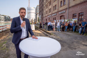 Robin Denstorff während der heutigen Veranstaltung. (Foto: Michael Bührke)