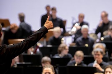 Das Sinfonieorchester Münster, die Westfälische Schule für Musik und die Musikhochschule Münster feiern am Pfingstwochenende ihren gemeinsamen 100. Geburtstag mit Open-Air-Konzerten auf dem Prinzipalmarkt. (Foto: Oliver Berg)