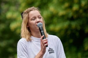 Carla_Reemtsma, hier bei einer Rede auf einer Demonstration von "Fridays for Future" in Berlin. (Foto: CC0 / Leonhard Lenz)