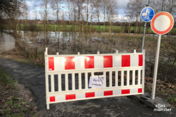 Das Hochwasser 2023/2024 an der Werse bei Angelmodde. (Foto: Bührke)