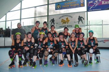 Das Team der Zombie Rollergirlz aus Münster. (Bild: Pressefoto)