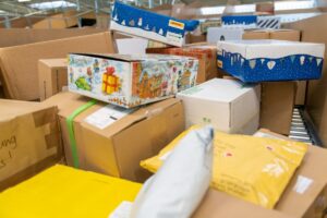 Das Paketzentrum Münster in Greven sieht sich für Weihnachten gerüstet. (Foto: DHL)