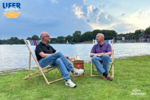 Der Planetologe Professor Harald Hiesinger im Gespräch am Aasee. (Foto: Thomas Hölscher)