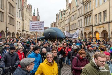 Am Freitagnachmittag waren an die 4000 Menschen dem Aufruf von "Fridays for Future" zum Klimastreik in Münster gefolgt. (Foto: Thomas Hölscher)